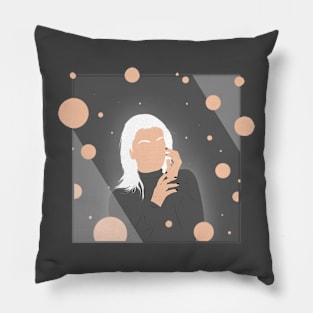 Woman Portrait Artwork Design Pillow