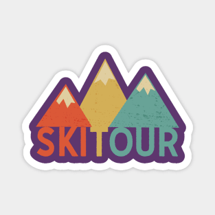 Skitour Vintage Magnet