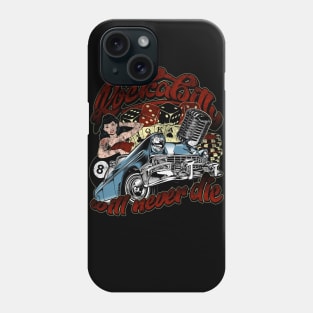 Rockabilly will never die Pinup Hot Rod Phone Case