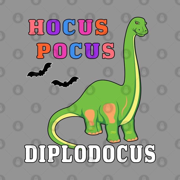 Hocus Pocus Diplodocus Prehistoric Dinosaur Spooky Bat. by Maxx Exchange