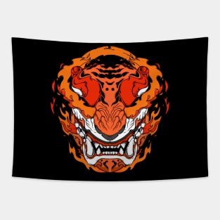 Flames tiger Tapestry