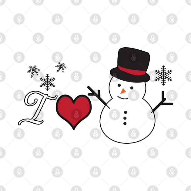 Cute snowman - I LOVE xmas by O.M design