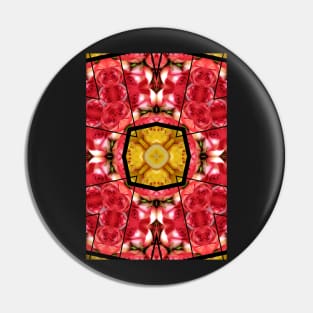 Geometric pattern of yellow and red roses Pin