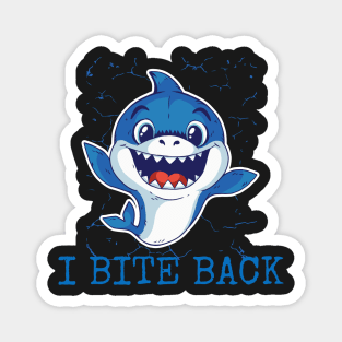 I Bite Back Cute Baby Smiling Shark Animal Social Distancing FaceMask Magnet