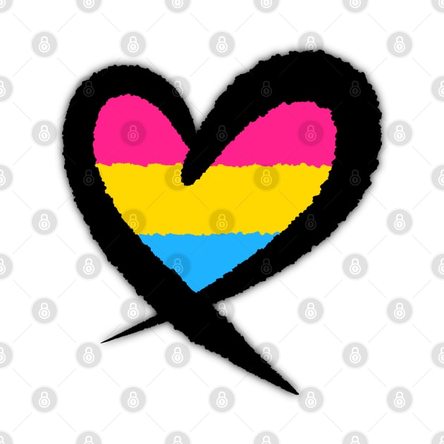 Pride Pansexual Little heart by Blanco-Nuclear (stickers pack and animal pockets)