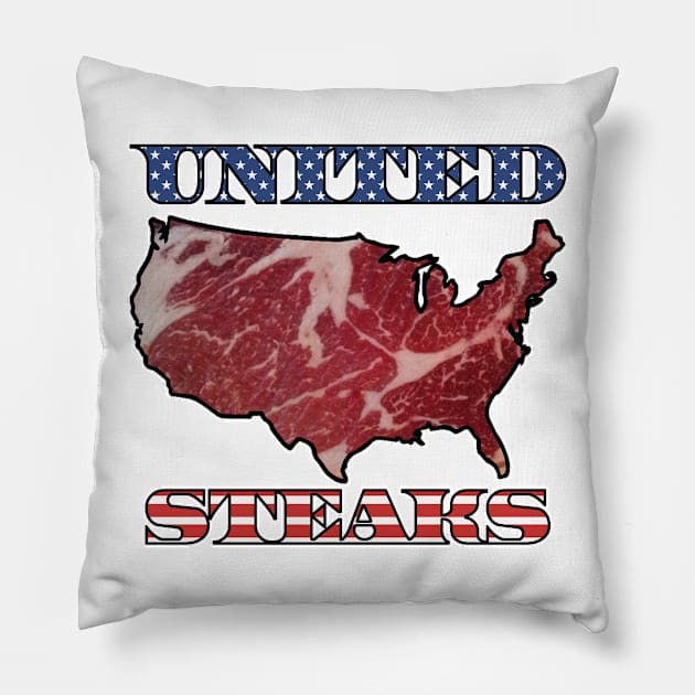 United Steaks Pillow by Justwillow