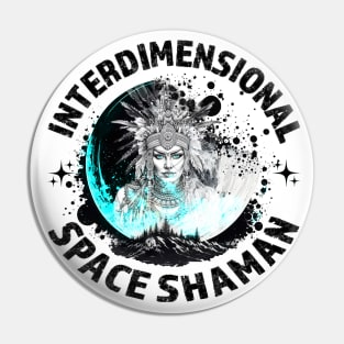 INTERDIMENSIONAL SPACE SHAMAN-moon blk Pin