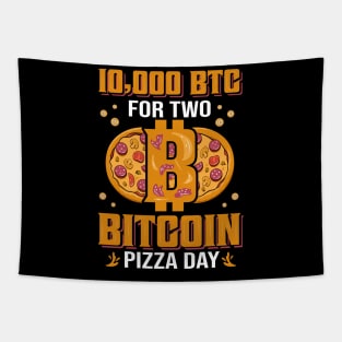 10000 bitcoin for two pizza funny bitcoin humor pizza over bitcoin crypto gift Tapestry