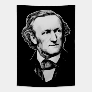 Richard Wagner Black and White Tapestry