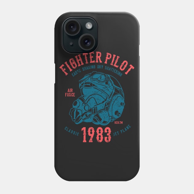 Fighter Pilot Air Force Classic Jet Plane 1983 Phone Case by JakeRhodes