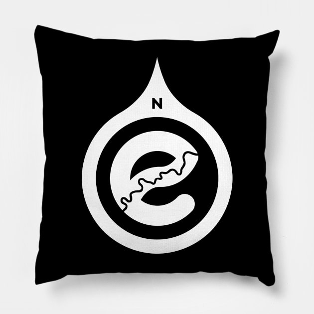 Go North Pillow by Edmonton River