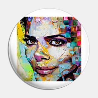 Portrait  of Halle Berry Pin