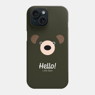 Hello! Little Bear - Cute Minimalist Bear Design Phone Case