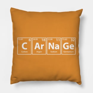 Carnage (C-Ar-Na-Ge) Periodic Elements Spelling Pillow