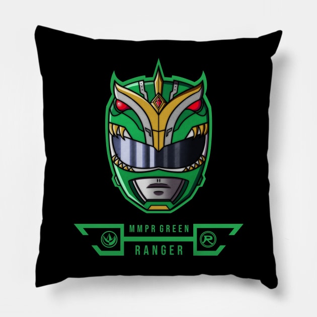 S.HERO ( GREEN DRAGON ) Pillow by Ryuki Kento Art