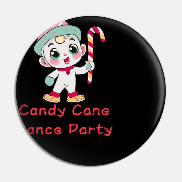 Minty Fresh Moves: Candy Cane Dance Party Pin by Tee Trendz