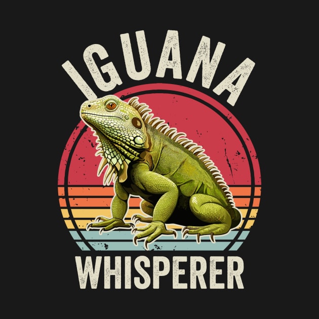 Funny Iguana Whisperer Retro Vintage by Visual Vibes