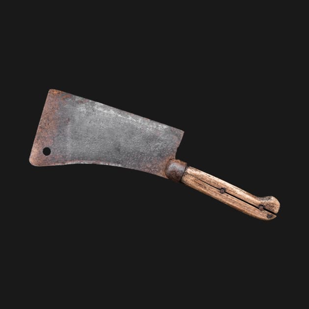 Isolated Meat Cleaver Or Hatchet by mrdoomits