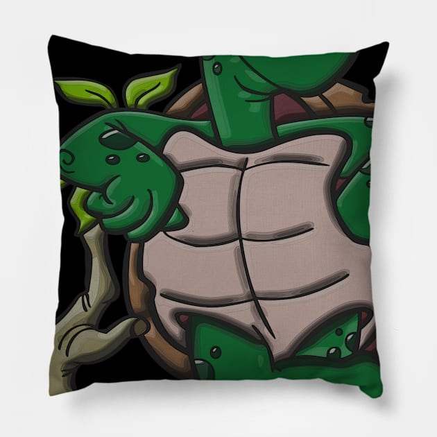 save the turtles, turtles lovers Pillow by Semoo