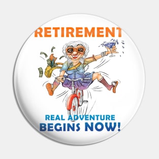 Embrace Retirement: Money, Wine, and Biking Pin