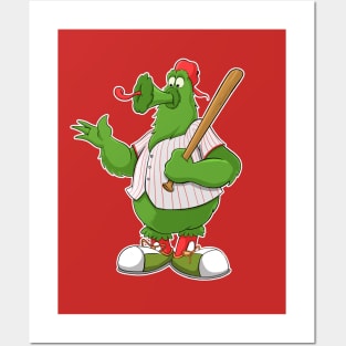 Philadelphia Phillies Phillie Phanatic 24 x 32 Minimalist Mascot Art Giclee