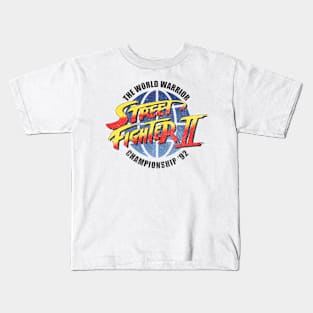 Vega Street Fighter 2 Logo Kids T-Shirt by Robin