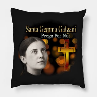 Saint Gemma Galgani Catholic Saint & Mystice Visions of Guardian Angel Pillow