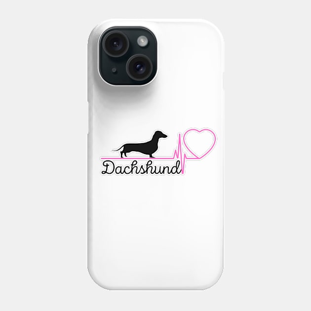 I love dachshunds pink heart Phone Case by UMF - Fwo Faces Frog