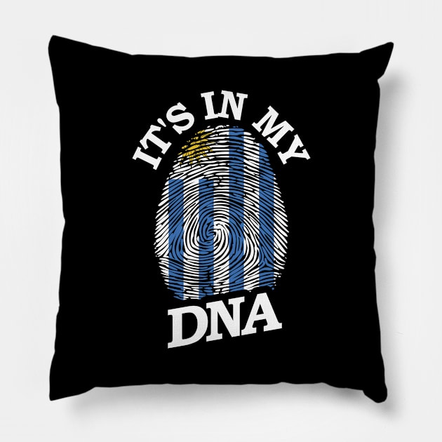 It's in My Dna Uruguay Pillow by BramCrye