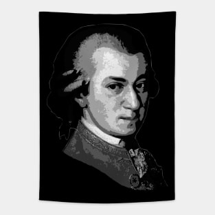 Mozart Black and White Tapestry