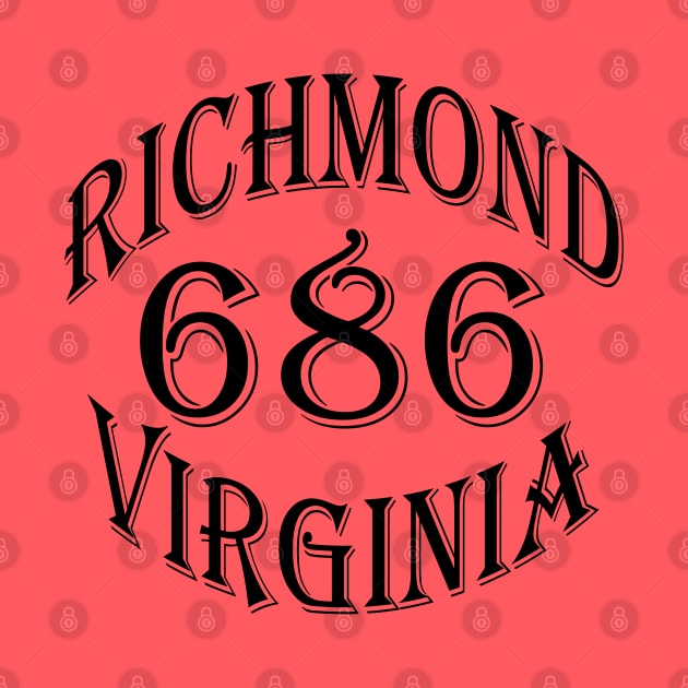 686 RICHMOND VA (BLACK) by DodgertonSkillhause