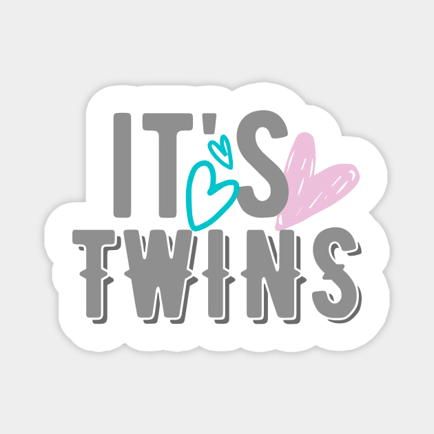 It's Twins! Magnet by Little Designer
