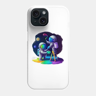 Astronauts Painting Space Phone Case