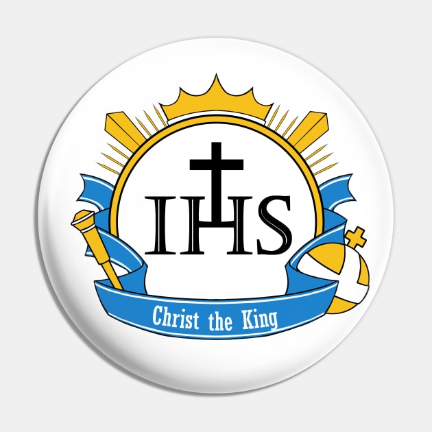 Christ the King Shine Logo (IHS) Pin by EdgeKagami