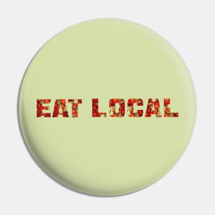 EAT LOCAL ... Strawberries Pin