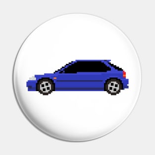 Honda Civic EK Pixelart Pin