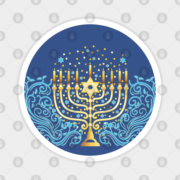 Golden Menorah For Hanukkah Menorah Magnet Teepublic Au