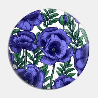 violet blue poppies Pin