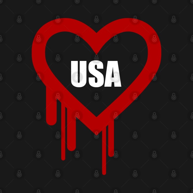 Bloody Heart USA by emyzingdesignz