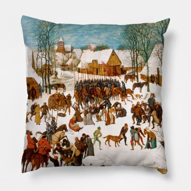 Massacre of the Innocents by Pieter Bruegel the Elder Pillow by Classic Art Stall