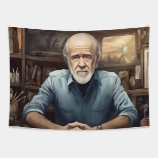 Serious George Carlin Art Tapestry