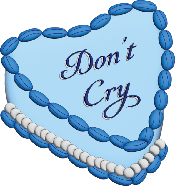 Don't Cry Retro Cake Kids T-Shirt by tesiamarieart