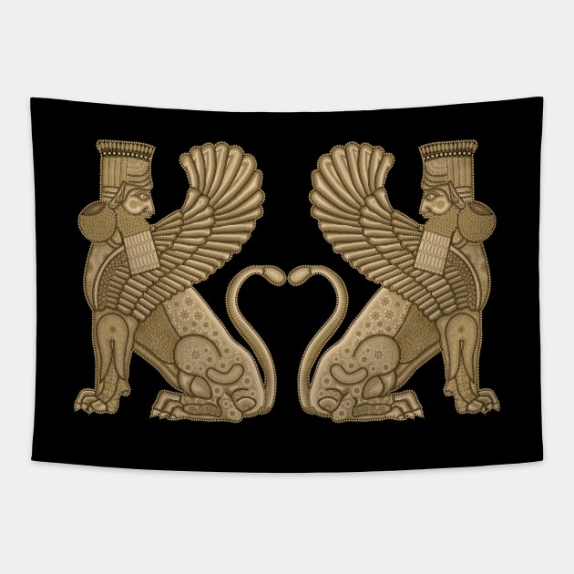 Winged Sphinx Tapestry by AYar