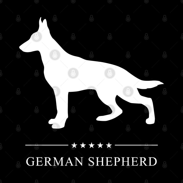 German Shepherd Dog White Silhouette by millersye