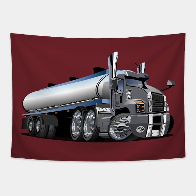 Cartoon truck Tapestry by Mechanik