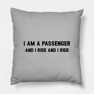 The Passenger, black Pillow