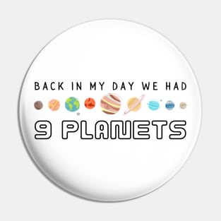 9 Planets Pin