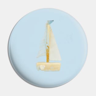 Little Driftwood Boat:Made by the Sea and Me Pin