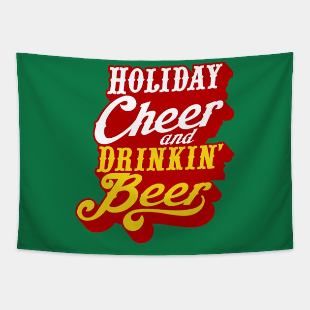 Holiday Cheer and Drinking Beer! Tapestry by Wyld Bore Creative