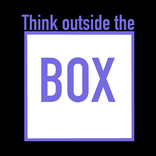 Think outside the box purple blue design by loulou-artifex